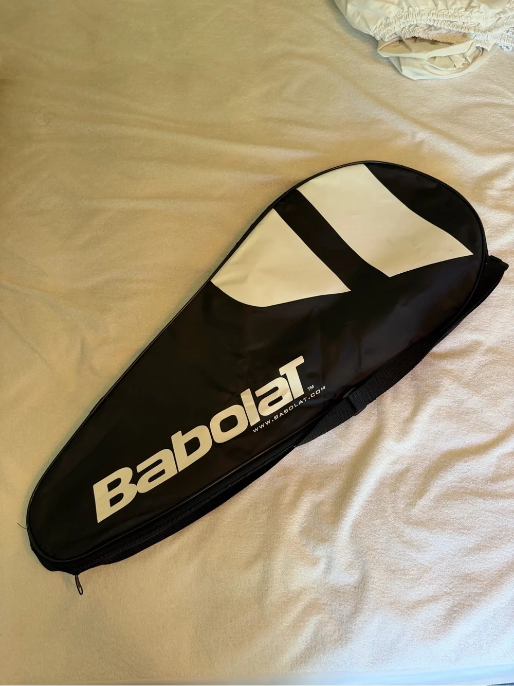 Babolat Black and White Tennis Racket Cover - Protective Carry Case